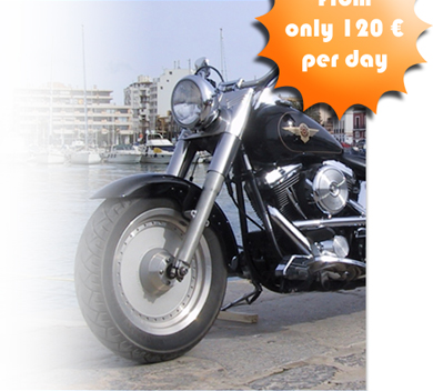 Motorbike in Ibiza Harbor